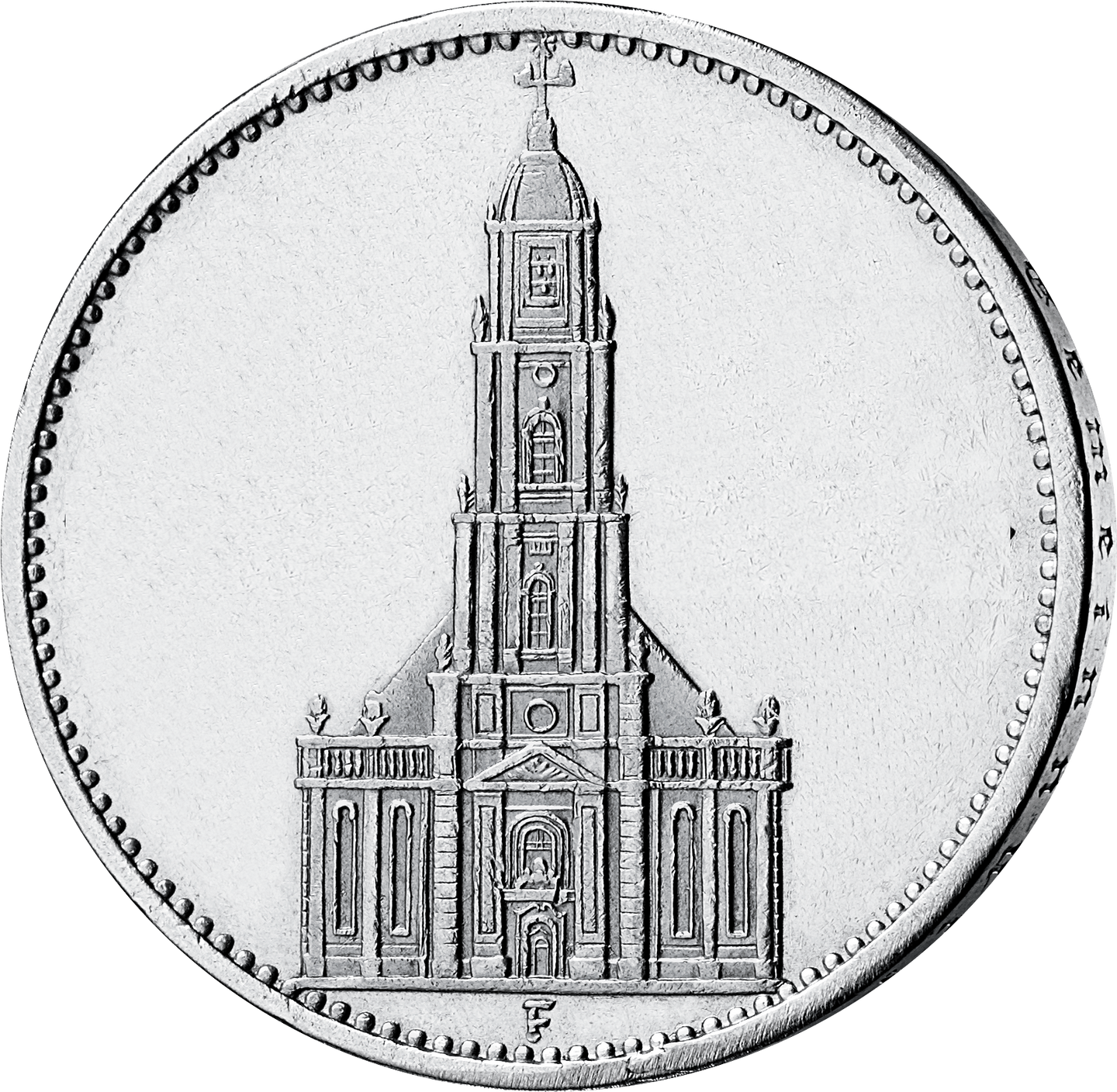 Silbermünze mit der Garnisonkirche