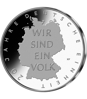 Die 10 Euro Gedenkmünze "20. Jahrestag der Deutschen Einheit"