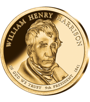9. US-Präsidenten Dollar 'William Henry Harrison'