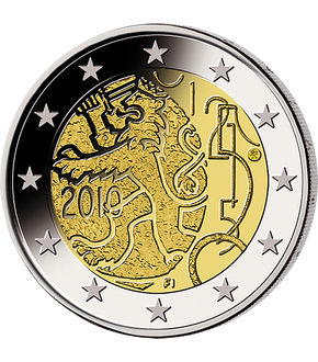 2 Euro Gedenkmünze "150 Jahre Finnische Währung" 2010 aus Finnland