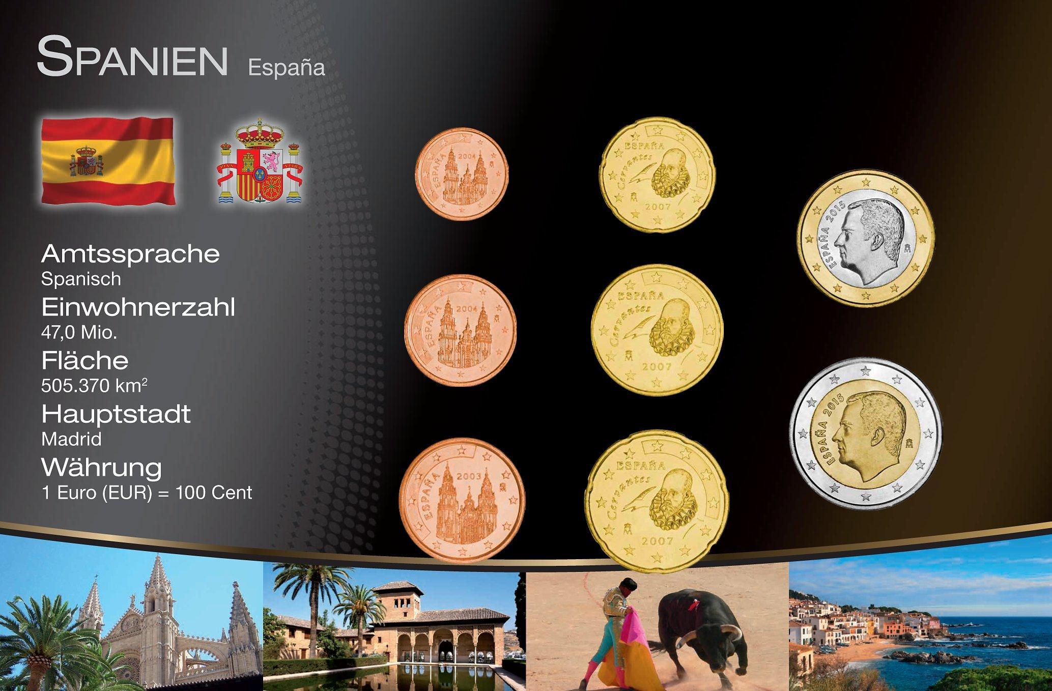 Euro-Kursmünzensatz 2015 aus Spanien!