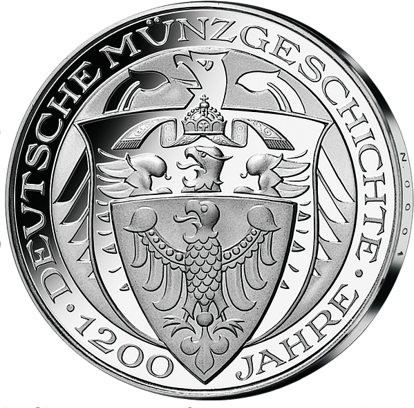 Beispiel einer Münze mit Erstabschlag