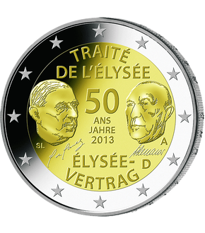2 Euro Gedenkmünze "50 Jahre Élysée-Vertrag" 2013 in bester Prägequalität bankfrisch - einzeln