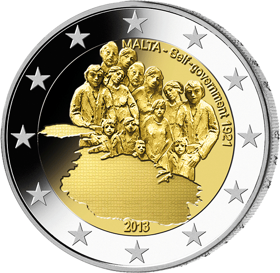 2 Euro Gedenkmünze "Einrichtung der Selbstverwaltung 1921" 2013 aus Malta