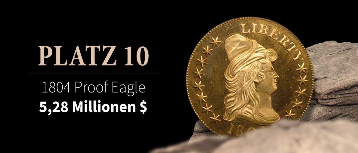 10. 1804 Proof Eagle – 5,28 Millionen US-Dollar Vorderseite
