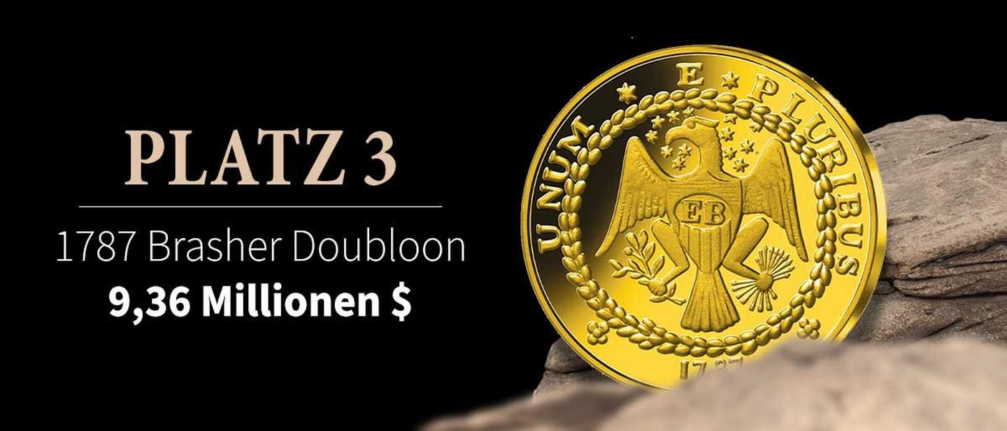 3. 1787 Brasher Doubloon – 9,36 Millionen US-Dollar Vorderseite