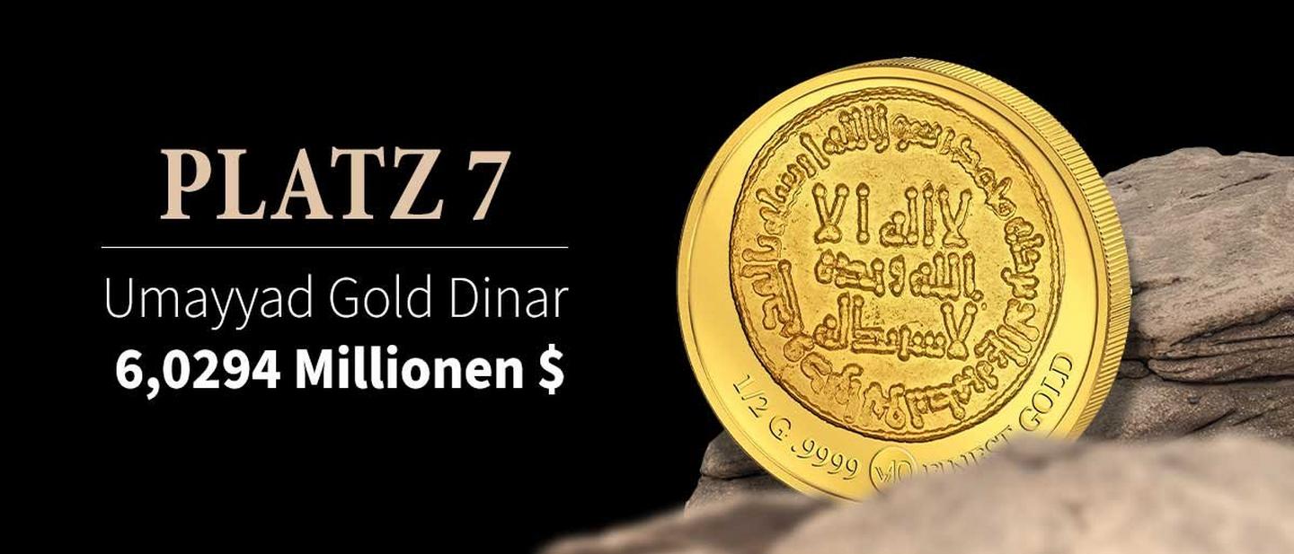 7. Umayyad Gold Dinar – 6,0294 Millionen US-Dollar Vorderseite