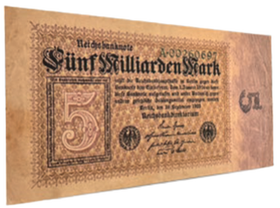 Als Milliarden noch Kleingeld waren – 5-Milliarden-Mark-Banknote 1923
