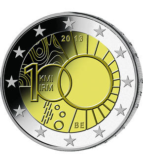 2 Euro Gedenkmünze "100 Jahre Königliches Meteorologisches Institut" 2013 aus Belgien