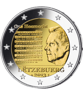 2 Euro Gedenkmünze "Nationalhymne des Großherzogtums Luxemburg" 2013 aus Luxemburg