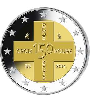 2 Euro Gedenkmünze "150 Jahre Rotes Kreuz" 2014 aus Belgien!