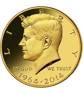 Monnaie Half-Dollar en or pur «Kennedy» USA 2014