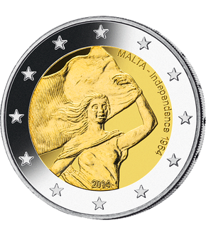Monnaie de 2 Euros «50e anniversaire de l'indépendance» Malte 2014