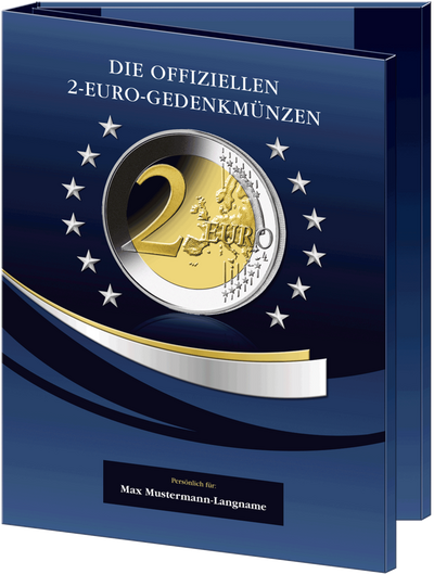 Sammelalbum für die offiziellen 2-Euro-Gedenkmünzen