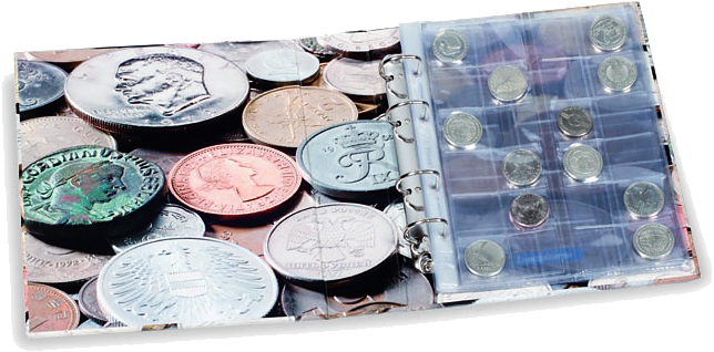 Classeur numismatique, capacité 152 pièces
