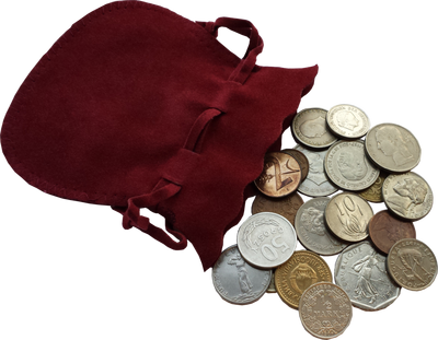 Eine Weltreise in Münzen − 20 historische Münzen mit Silber