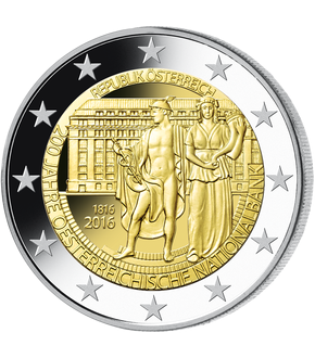 Monnaie de 2 Euros «200ème anniversaire de la Banque nationale d'Autriche» Autriche 2016