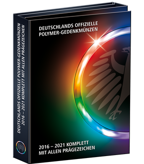 Sammelmappe für die 45 deutschen Polymer-Münzen 2016-2021