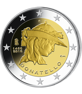 Monnaie de 2 Euros «550ème Anniversaire de la mort de Donatello» Italie 2016