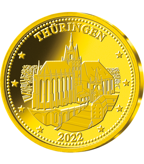 Goldprägung zur 2-Euro-Münze Thüringen