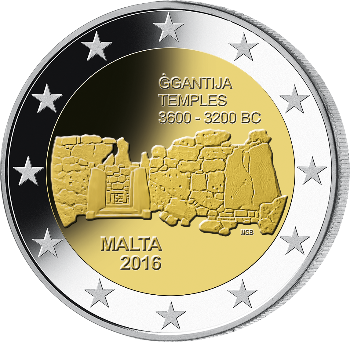 Malta 2016 'Ggantija' 2-Euro-Münze