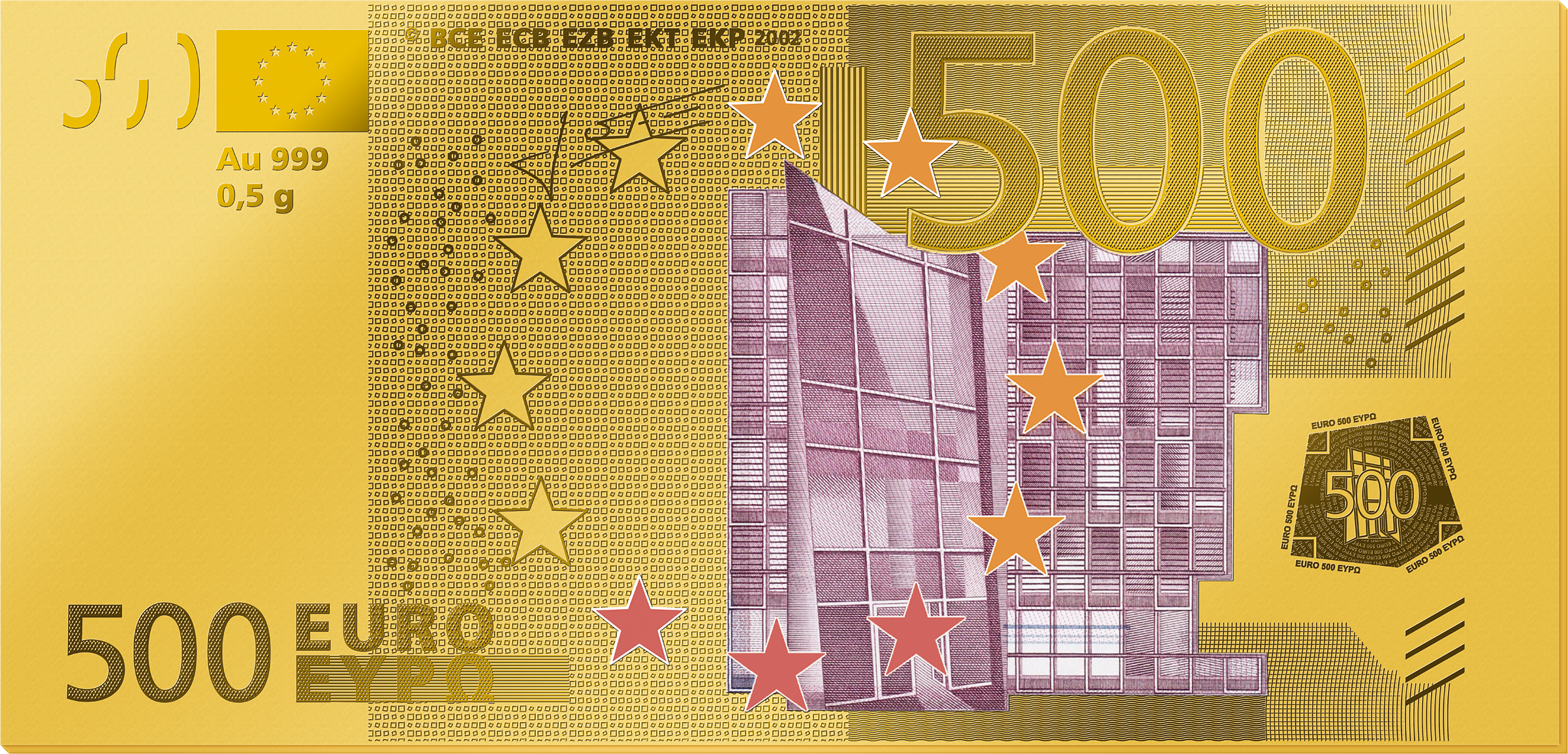 Sensationelle Goldnote zum 20-jährigen Jubiläum – Deutschlands "500-Euro-Note"!
