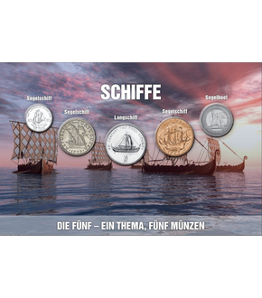 Die Fünf "Schiffe" - 1 Thema 5 Münzen