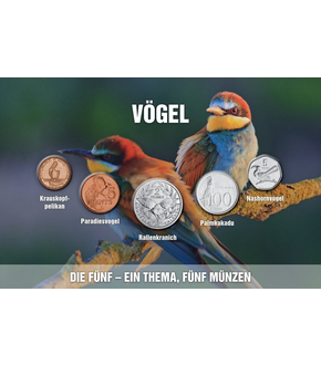 Die Fünf "Vögel" - 1 Thema 5 Münzen