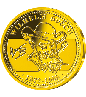 Gold-Gedenkprägung 'Wilhelm Busch'