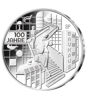 Die zweite 20-Euro-Silbergedenkmünze des Jahrgangs 2019 "100 Jahre Bauhaus"