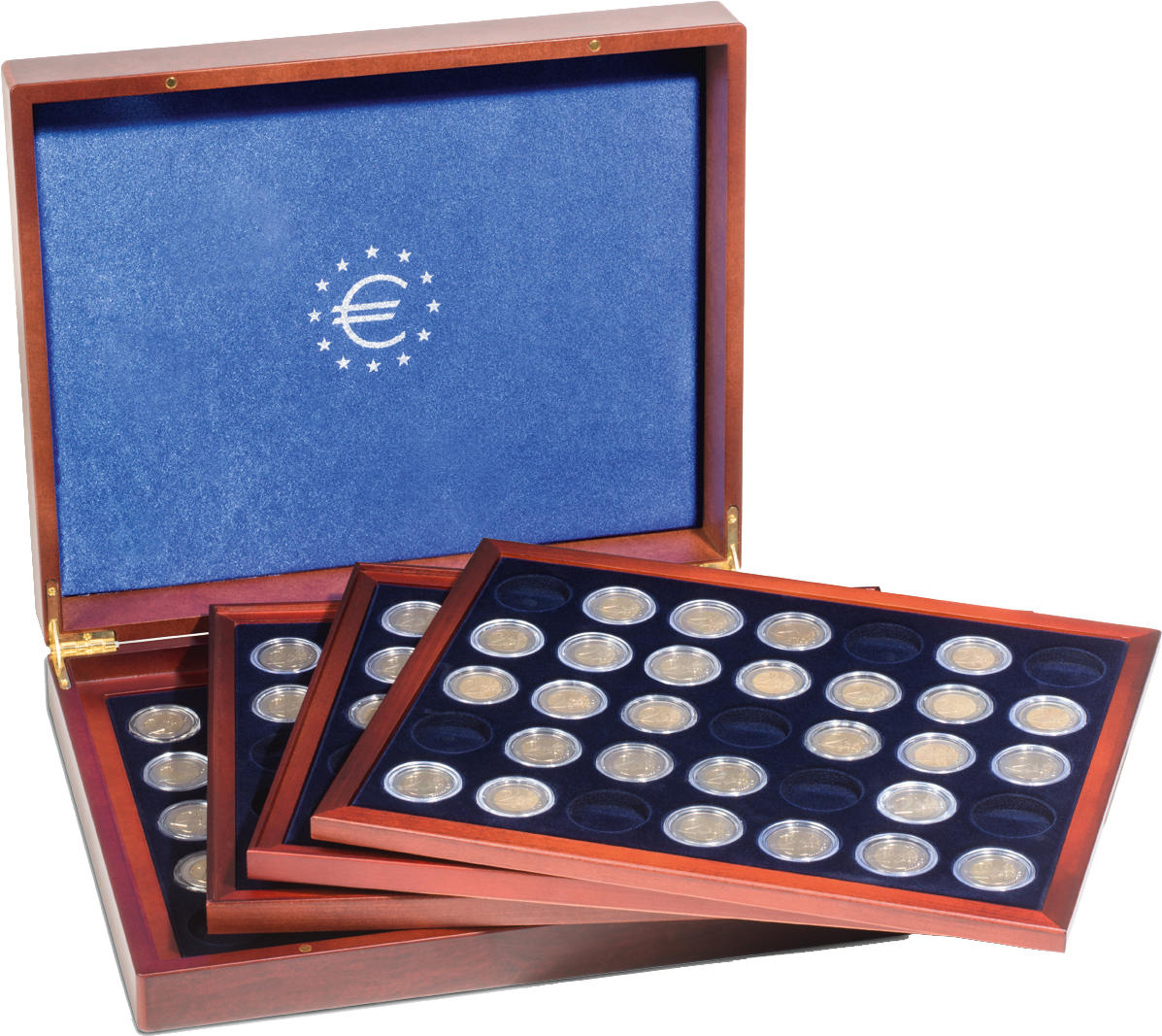 Münzkassette VOLTERRA QUATTRO de Luxe für 2-Euro-Münzen
