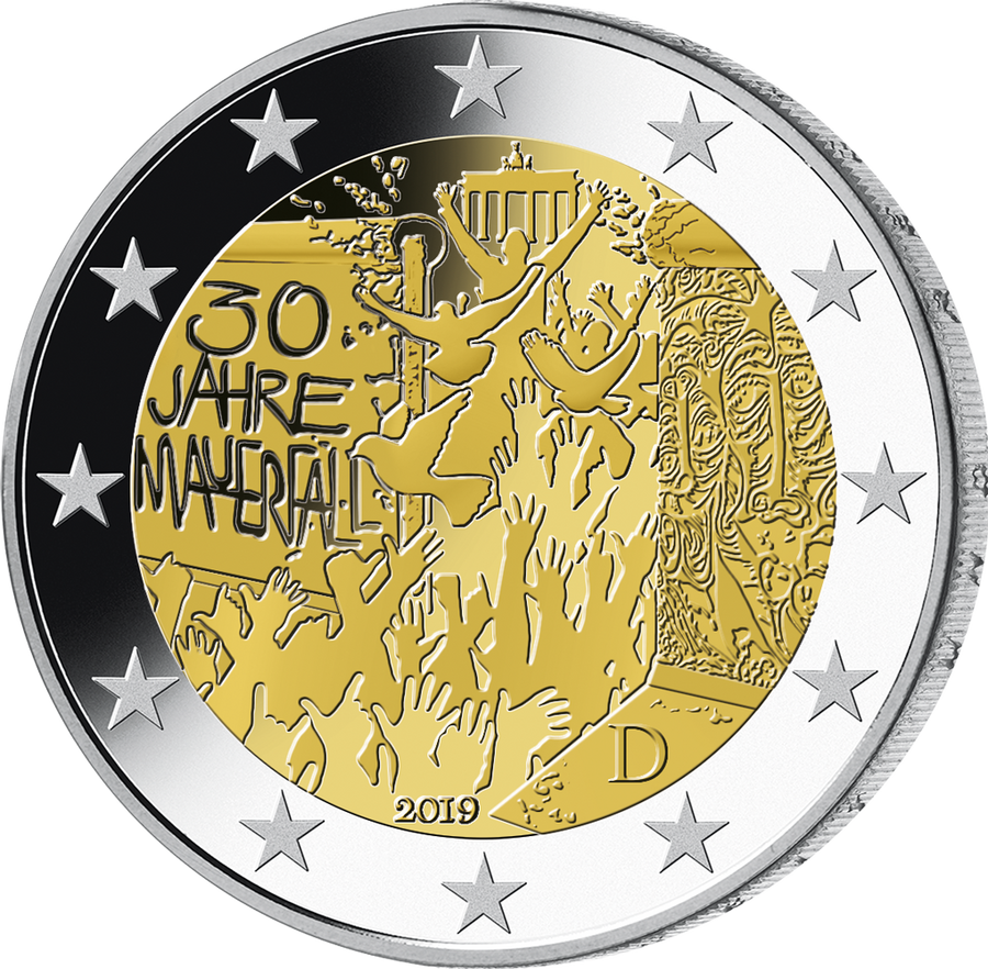 Die Vorderseite der 2-Euro-Münze