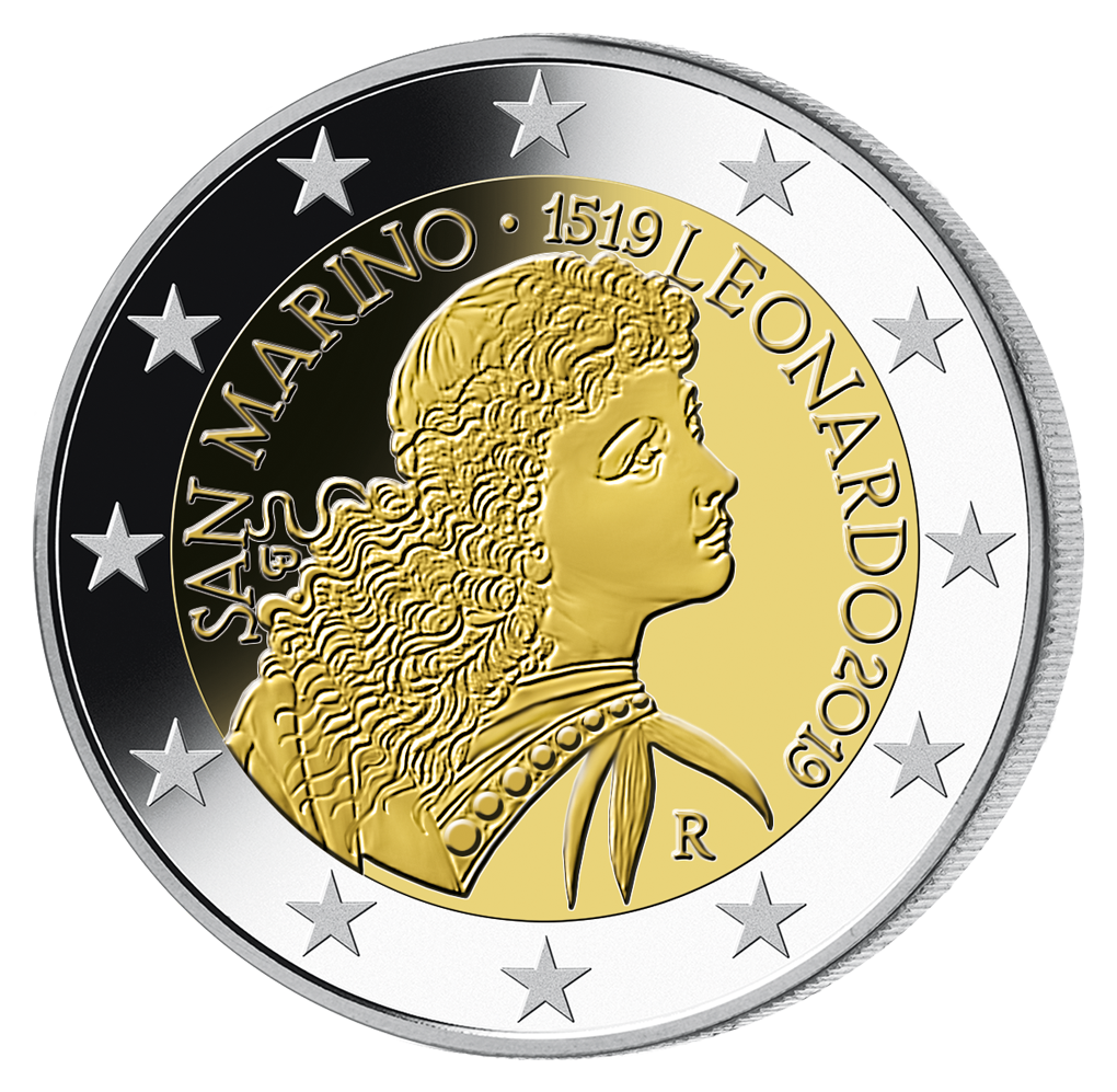 Monnaie de 2 Euros «500ème anniversaire de la mort de Léonard de Vinci» Saint Marin 2019