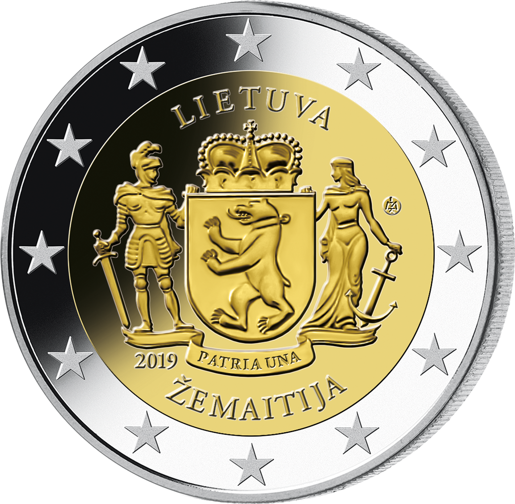 Litauen 2019 2-Euro-Gedenkmünze Region Zimaitija