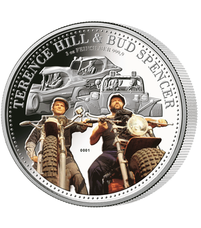 Terence Hill & Bud Spencer – Die farbveredelte 3-Unzen-Silberprägung „Wie Pech und Schwefel“