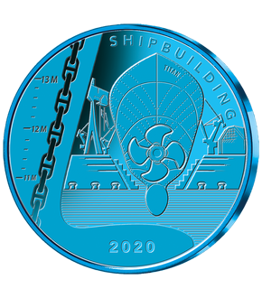 Monnaie en titane massif « Construction Navale » 2020 