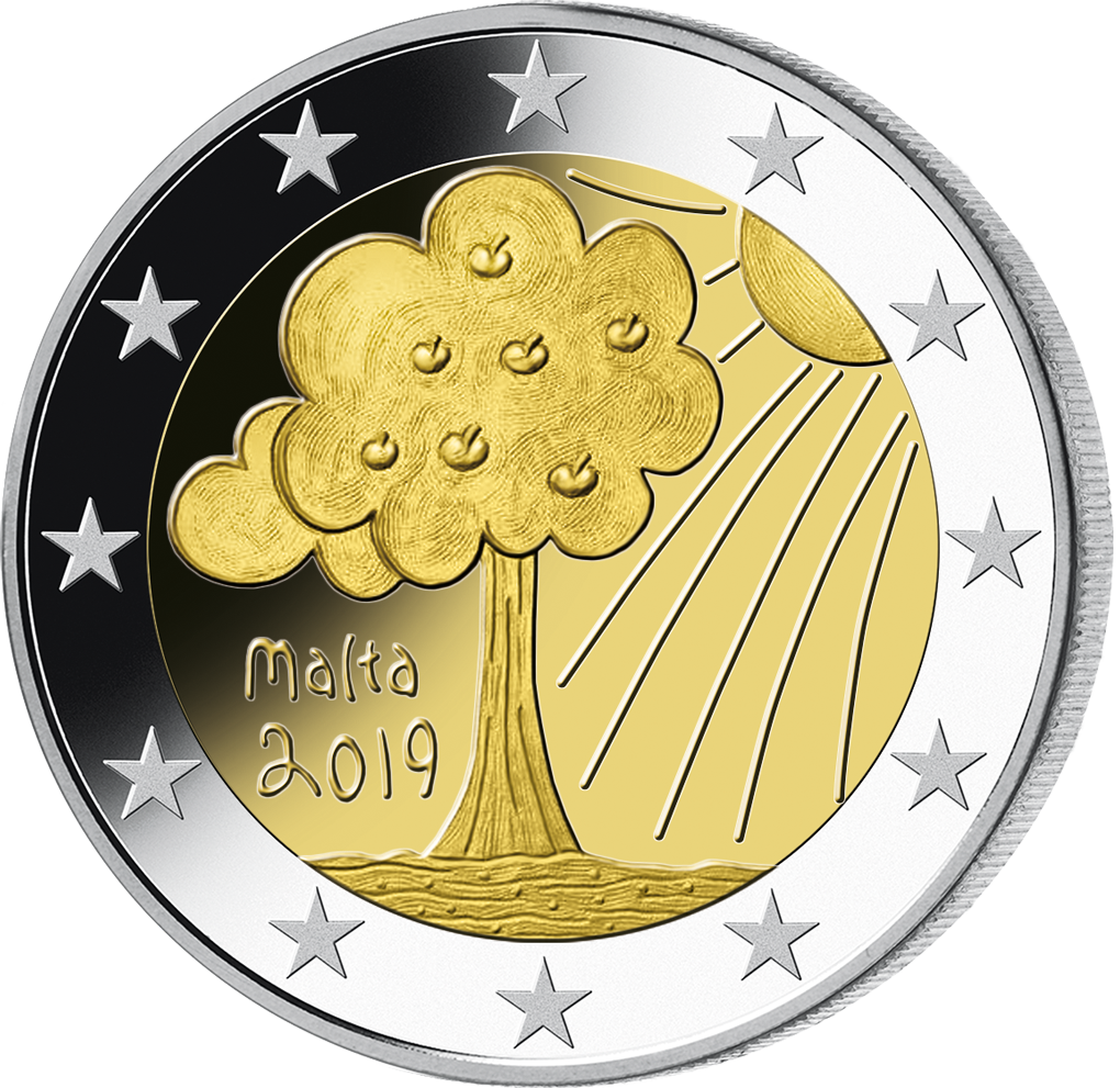 Monnaie 2 Euros Malte « Enfants Solidaires » 2019