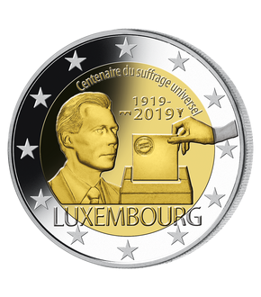 Luxemburg 2019 2-Euro-Münze "100 Jahre Allgemeines Wahlrecht in Luxemburg"