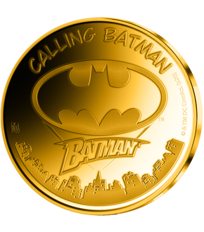 Die perfekte Ergänzung für Ihre BATMAN™Kollektion: die Gold-Gedenkprägung „CALLING BATMAN™“!