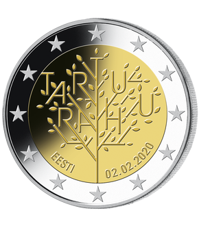 Estland 2020 2-Euro-Gedenkmünze "100 Jahre Friedensvertrag von Tartu" 