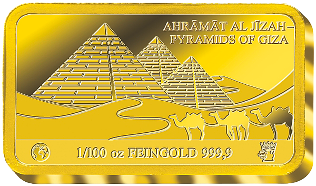 Mysterien Der Weltgeschichte Gold Gedenkbarren Pyramiden Von Gizeh Mdm 2959