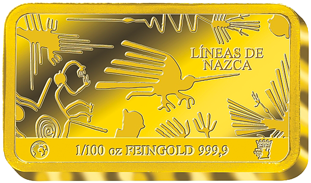 Mysterien Der Weltgeschichte Gold Gedenkbarren Nazca Linien Mdm 8325