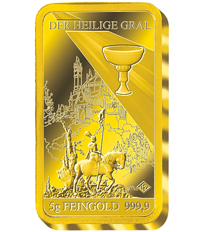 5-g-Feingold-Gedenkbarren „Der Heilige Gral“