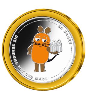 20-Euro-Münze mit Teilvergoldung - Ihr Start "Sendung mit der Maus"!