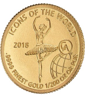 Ruanda 2018 Gold-Gedenkmünze "Ballerina"