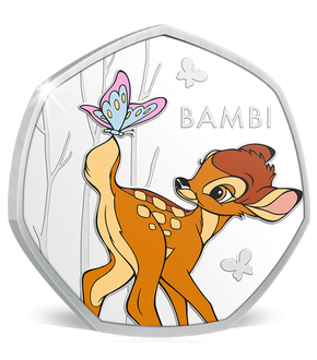 Frappe en argent colorisé «Les animaux Disney: Bambi»