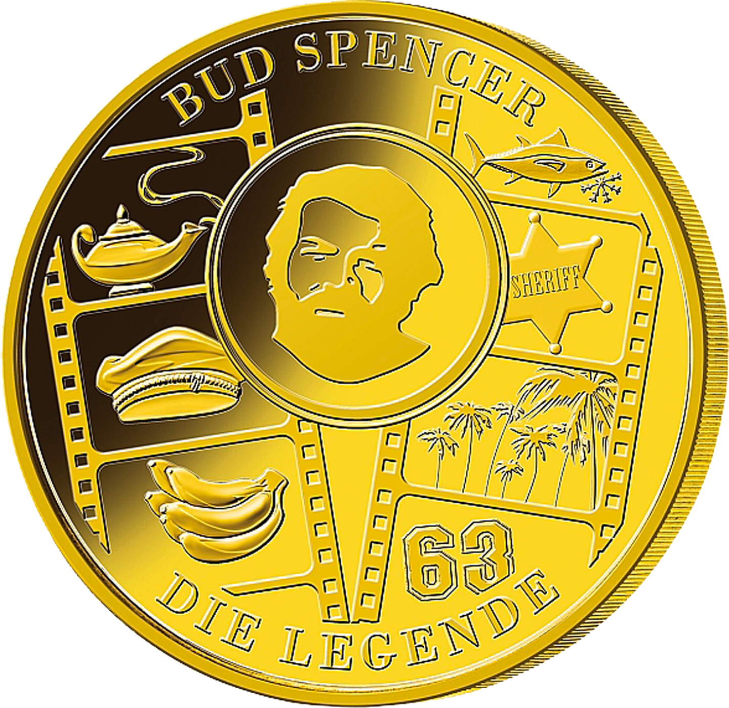 Die Rückseite der vergoldeten Premium-Ausgabe: 90 Jahre Bud Spencer "Sie nannten ihn Mücke"