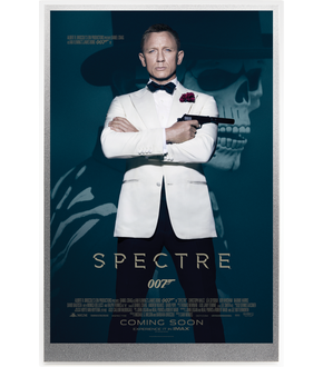 Offizielles Filmplakat als Silbernote "James Bond - Spectre"!