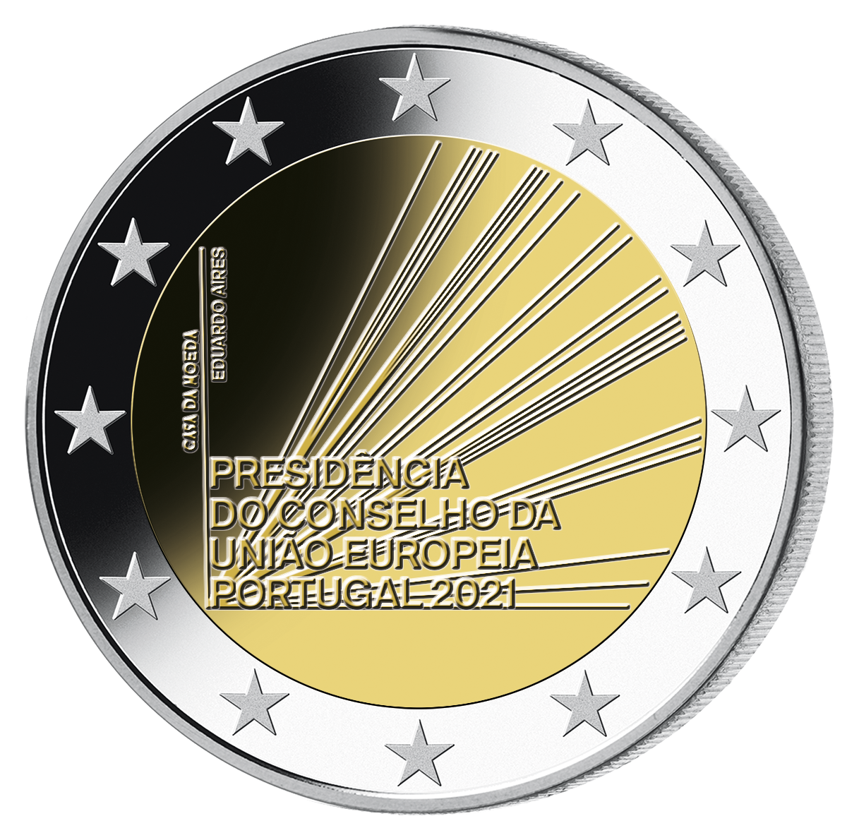 Portugal 2021: 2-Euro-Gedenkmünze "EU-Präsidentschaft" 