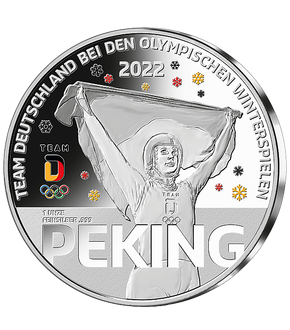 Deutschlands einzige 1-Unzen-Silberprägung zu den Olympischen Winterspielen Peking 2022